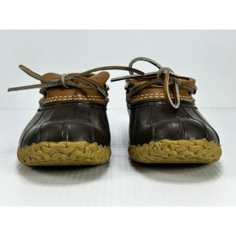 LL BEAN BEAN‎ BOOTS 175067 Women's Rubber Moc Low Duck Boots Size 6M Made In USA